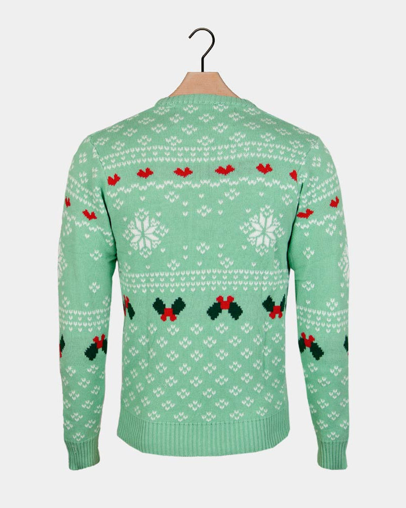 Green Sweet Family Christmas Jumper Back