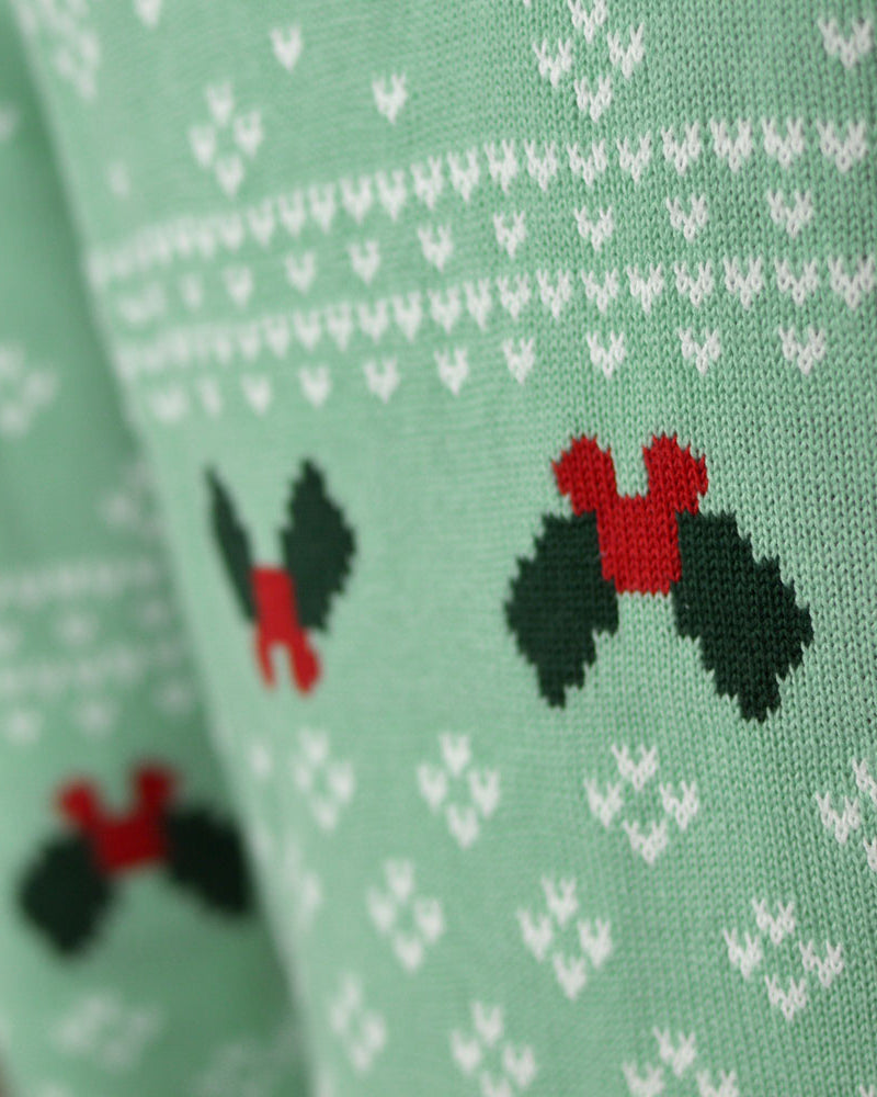 Green Sweet Family Christmas Jumper Detail