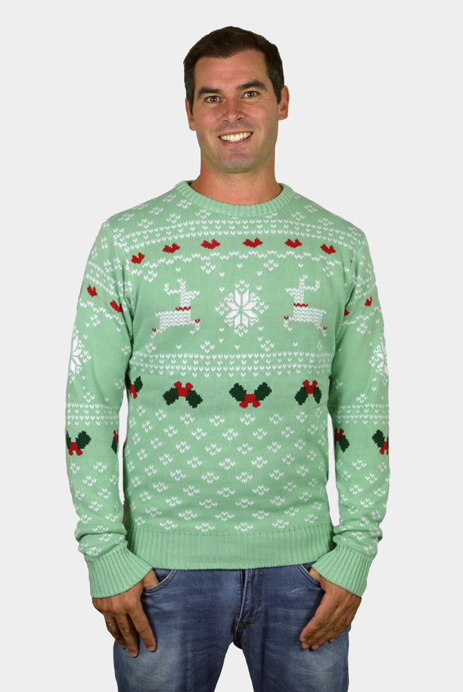 Green Sweet Family Christmas Jumper Mens