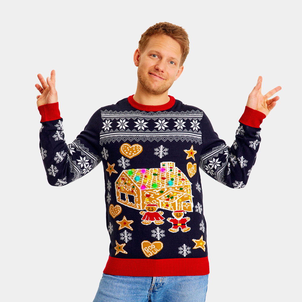 Mens gingerbread man christmas jumper deals