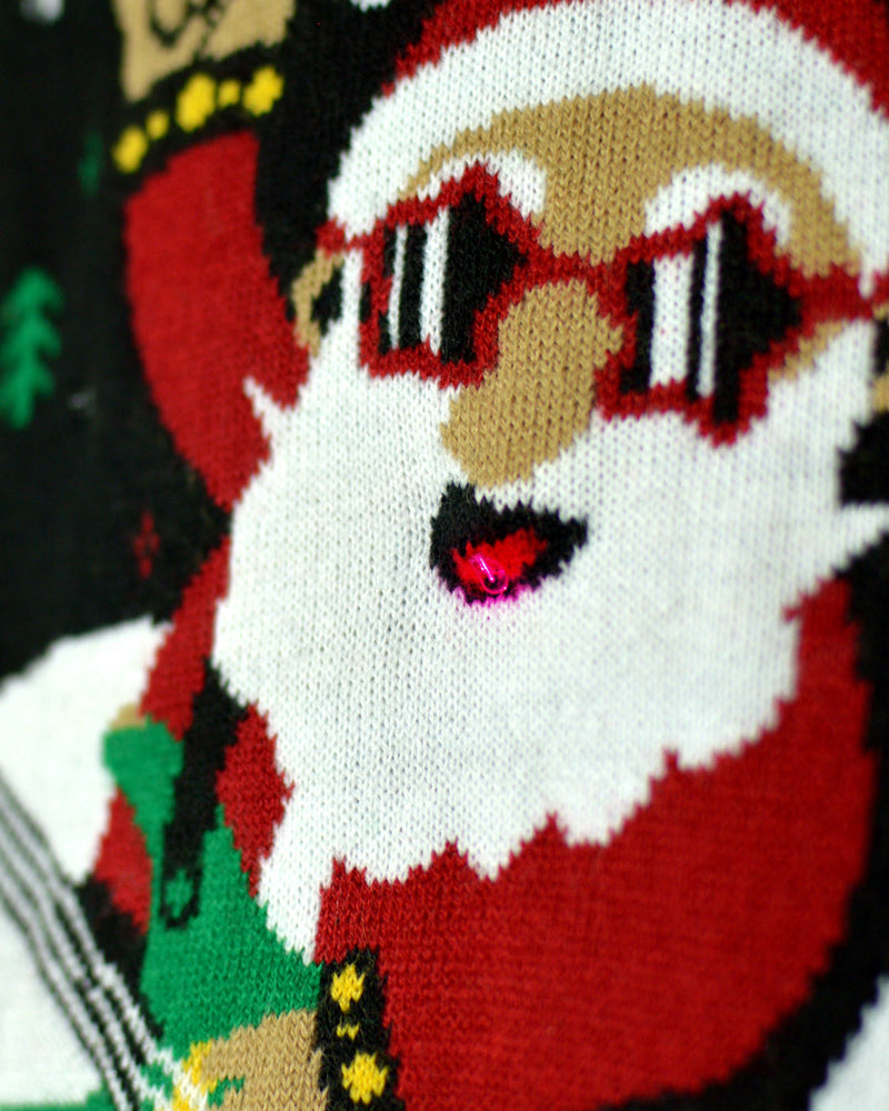 LED light-up Christmas Santa Rocker Detail