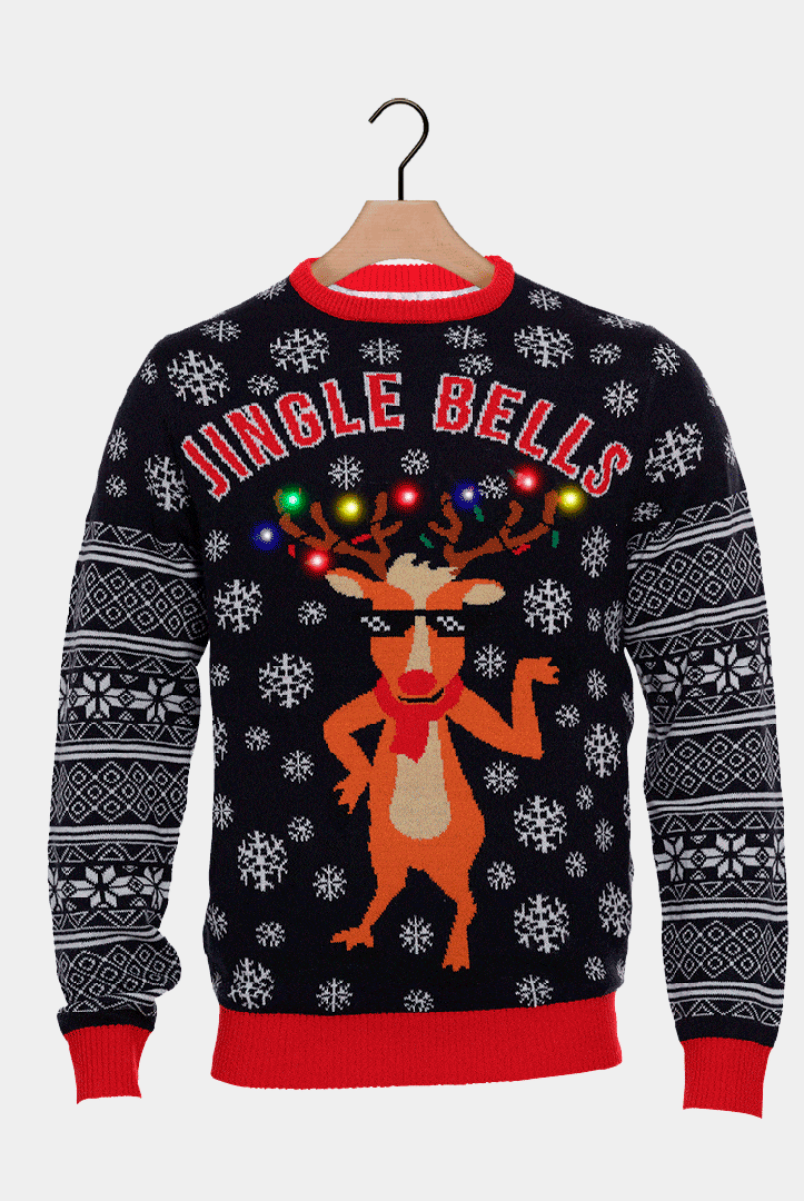 LED light-up Family Christmas Jumper Jingle Bells 2021