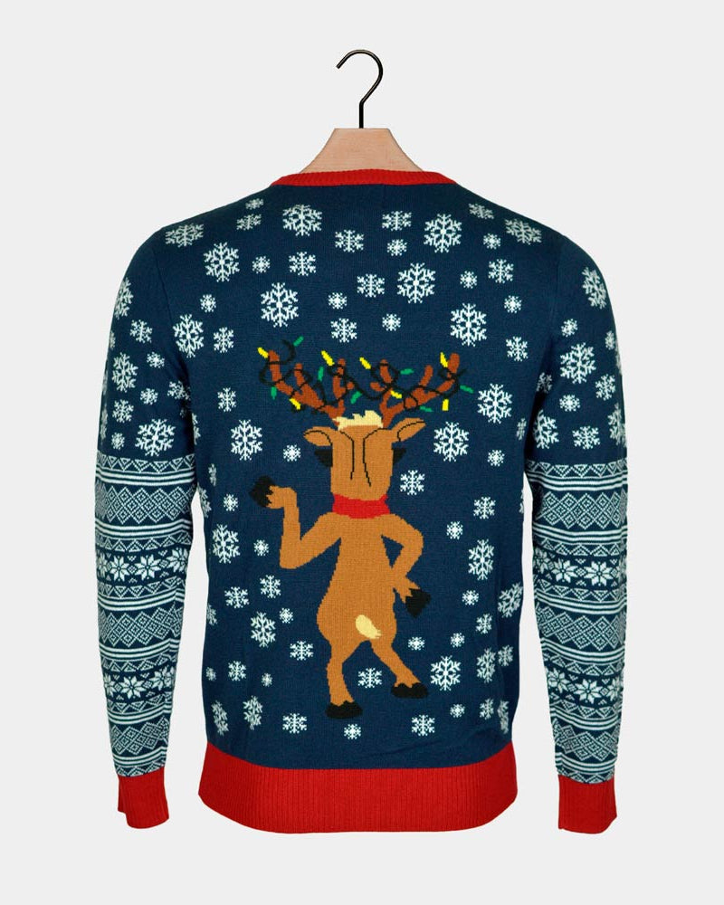 LED light-up Family Christmas Jumper Jingle Bells Back