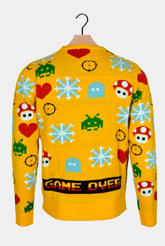 LED light-up Family Christmas Jumper with Santa Gamer Back