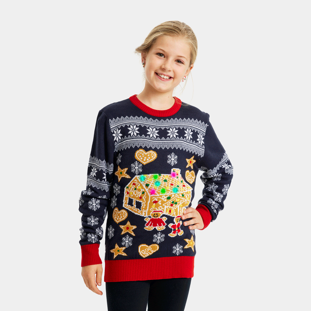 Girls light up christmas jumper hotsell
