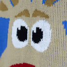 Light Blue Family Christmas Jumper with Reindeer and Snow Detail