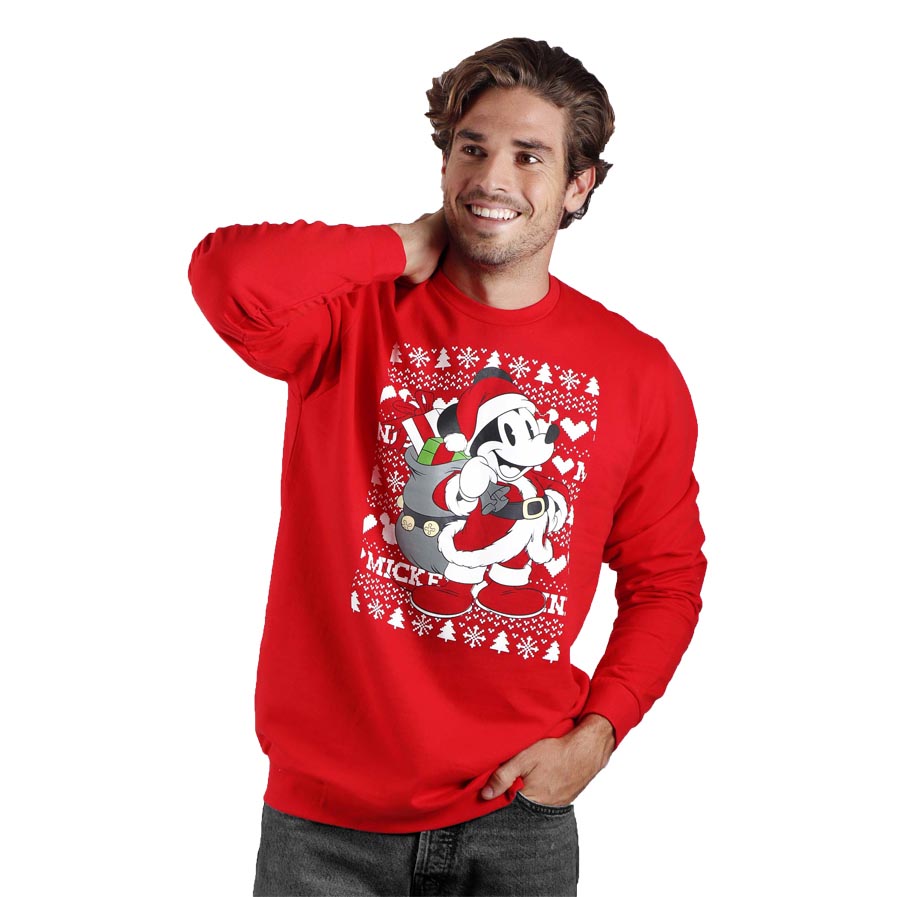 Mens Christmas Sweatshirt Disney Mickey