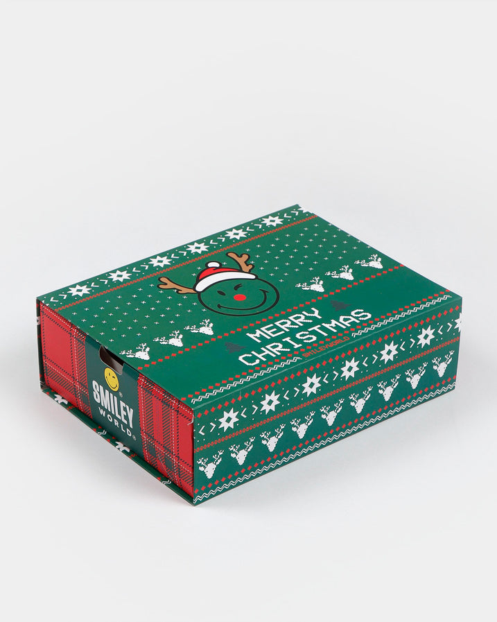 Mens Christmas Sweatshirt Smile Gift Box