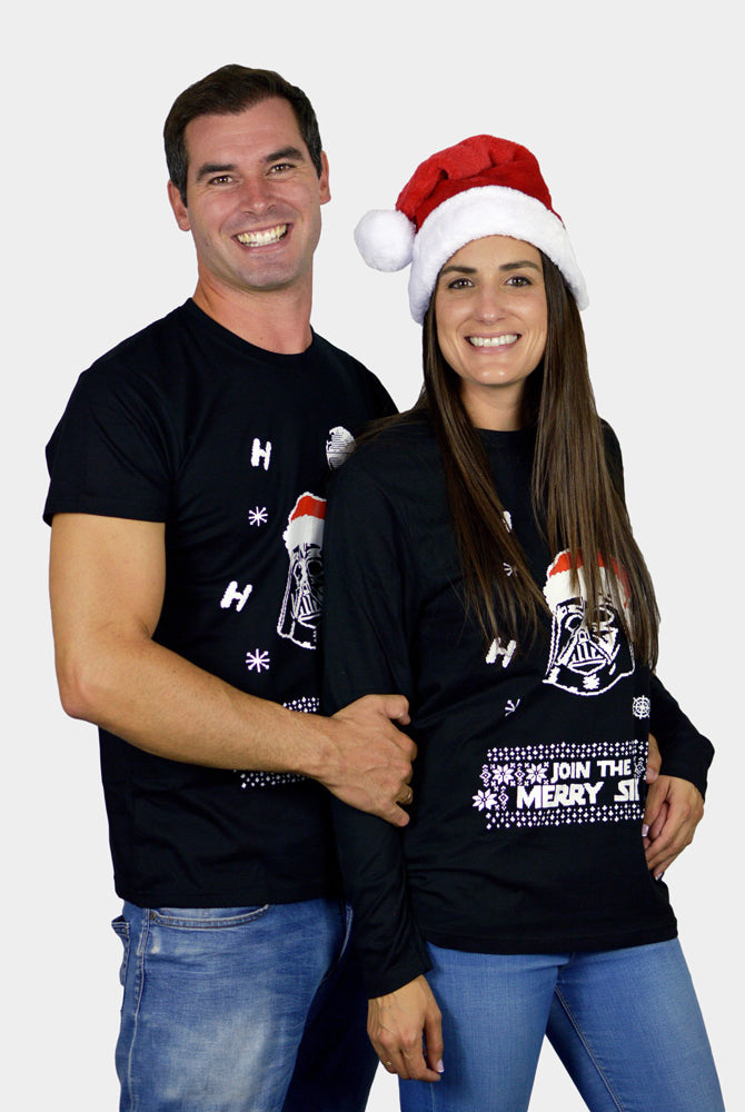 Mens and Womens Christmas T-Shirt Star Wars Darth Vader Couple