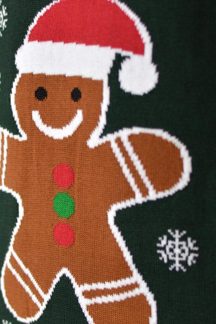 Organic Cotton Family Christmas Jumper Bite Me detail