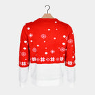 Organic Cotton Christmas Jumper Reindeer with Scarf Back