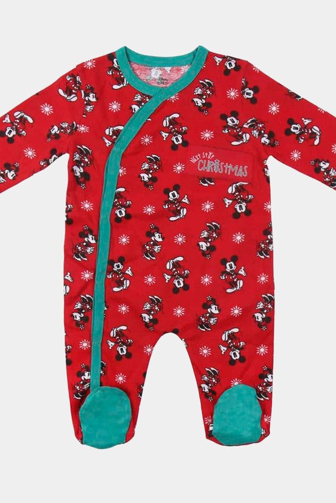 red baby sleepsuit mickey