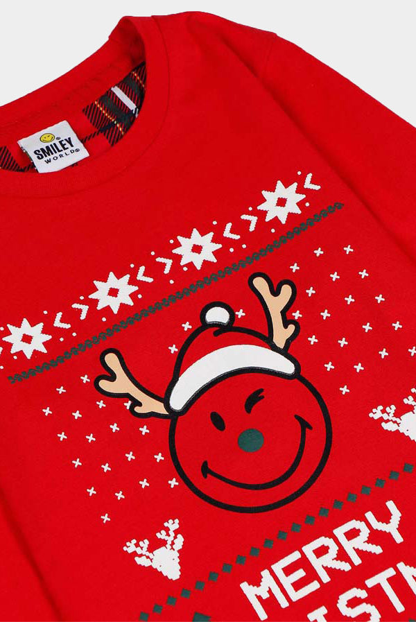 Red Christmas Piyama Smile