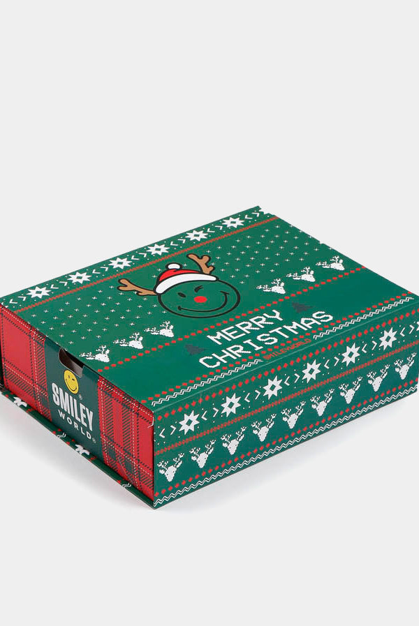 Red Girls Christmas Piyama Smile Gift Box