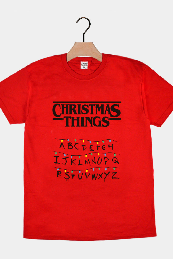 Red Mens and Womens Christmas Things T-Shirt