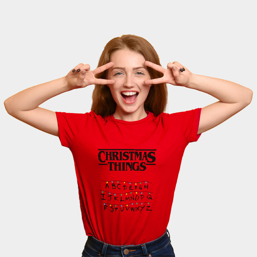 Red Womens Christmas Things T-Shirt