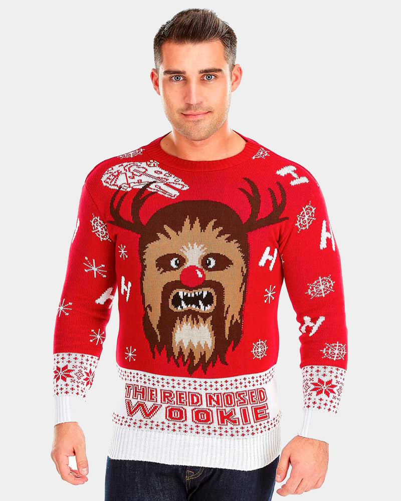 Mens Star Wars Chewbacca Christmas Jumper