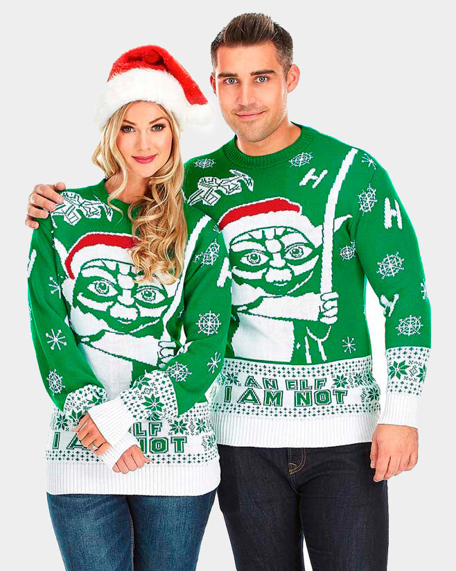 Star Wars Yoda Christmas Jumper Couple