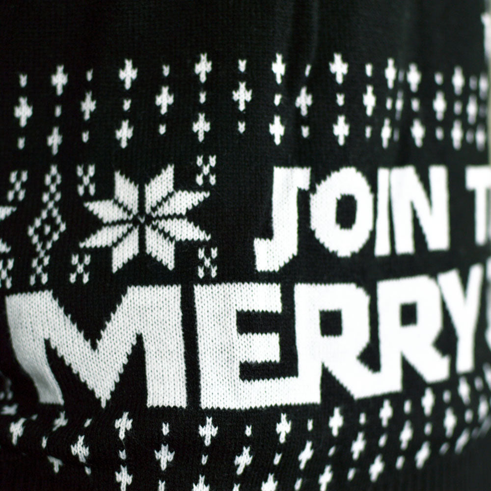 Join The Merry Side Family Christmas Jumper detail