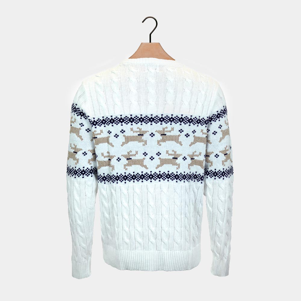 Alaska Classy White Christmas Jumper back