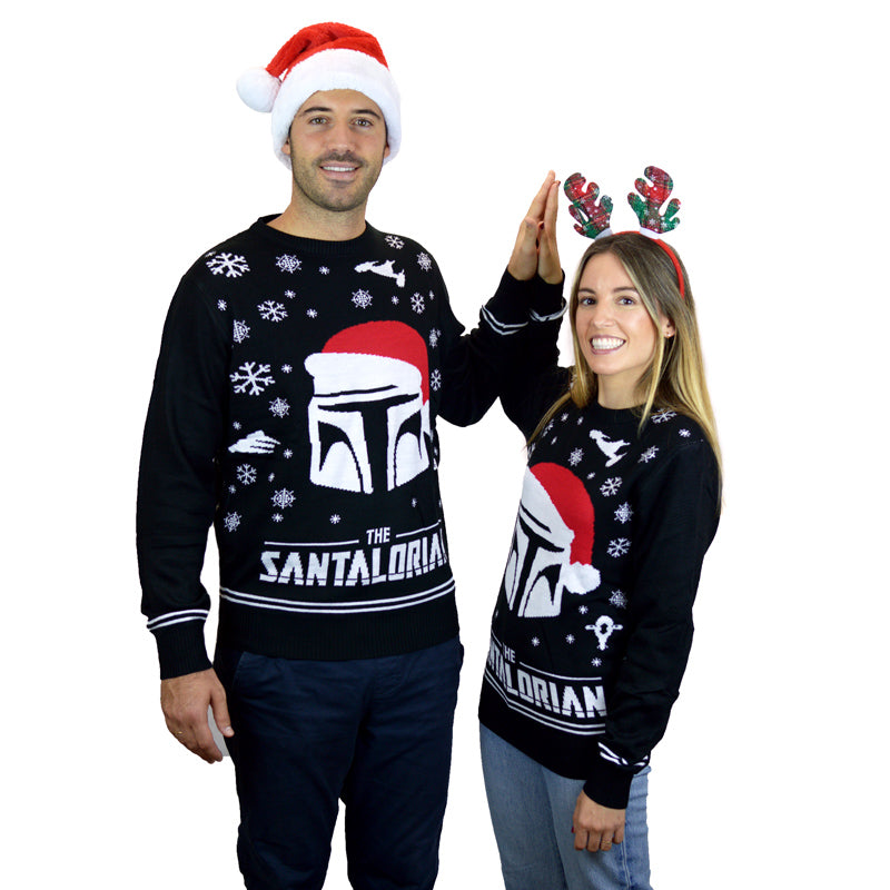 The Santalorian Christmas Jumper couple