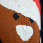 Gingerbread Blue Boys and Girls Christmas Jumper detail