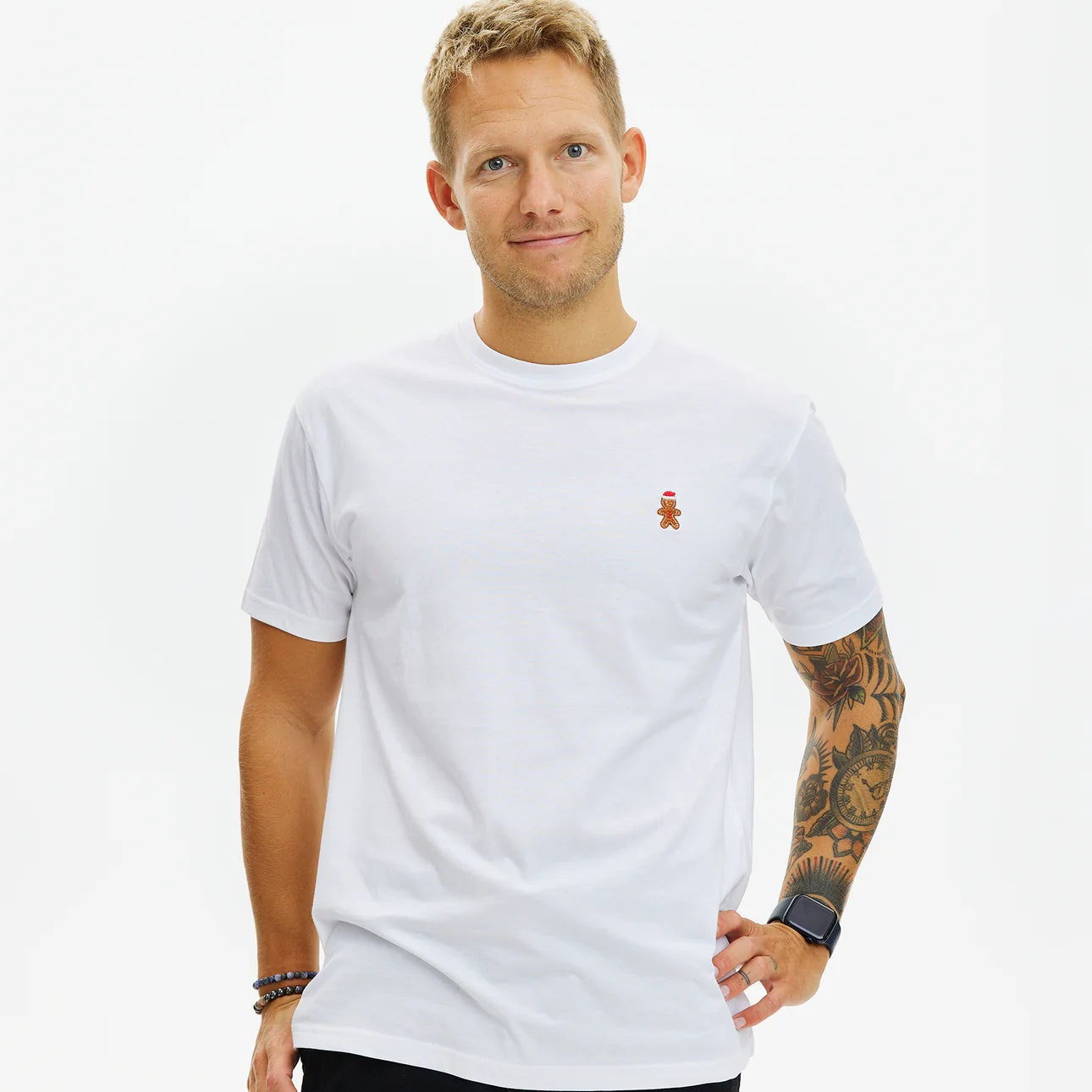 White Mens and Womens Christmas T-Gingercookie Shirt 