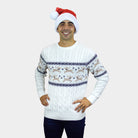 mens Alaska Classy White Couple's Christmas Jumper