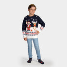 Blue Boys Christmas Jumper with Santa and Rudolph
