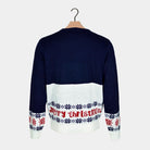 Santa and Rudolph Blue Men's Christmas Jumper