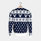 Reindeers and Snow Blue Men's Christmas Jumper