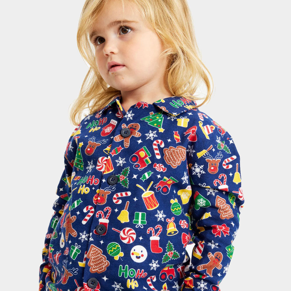 Christmas Dream Blue Christmas Pyjama Children Family