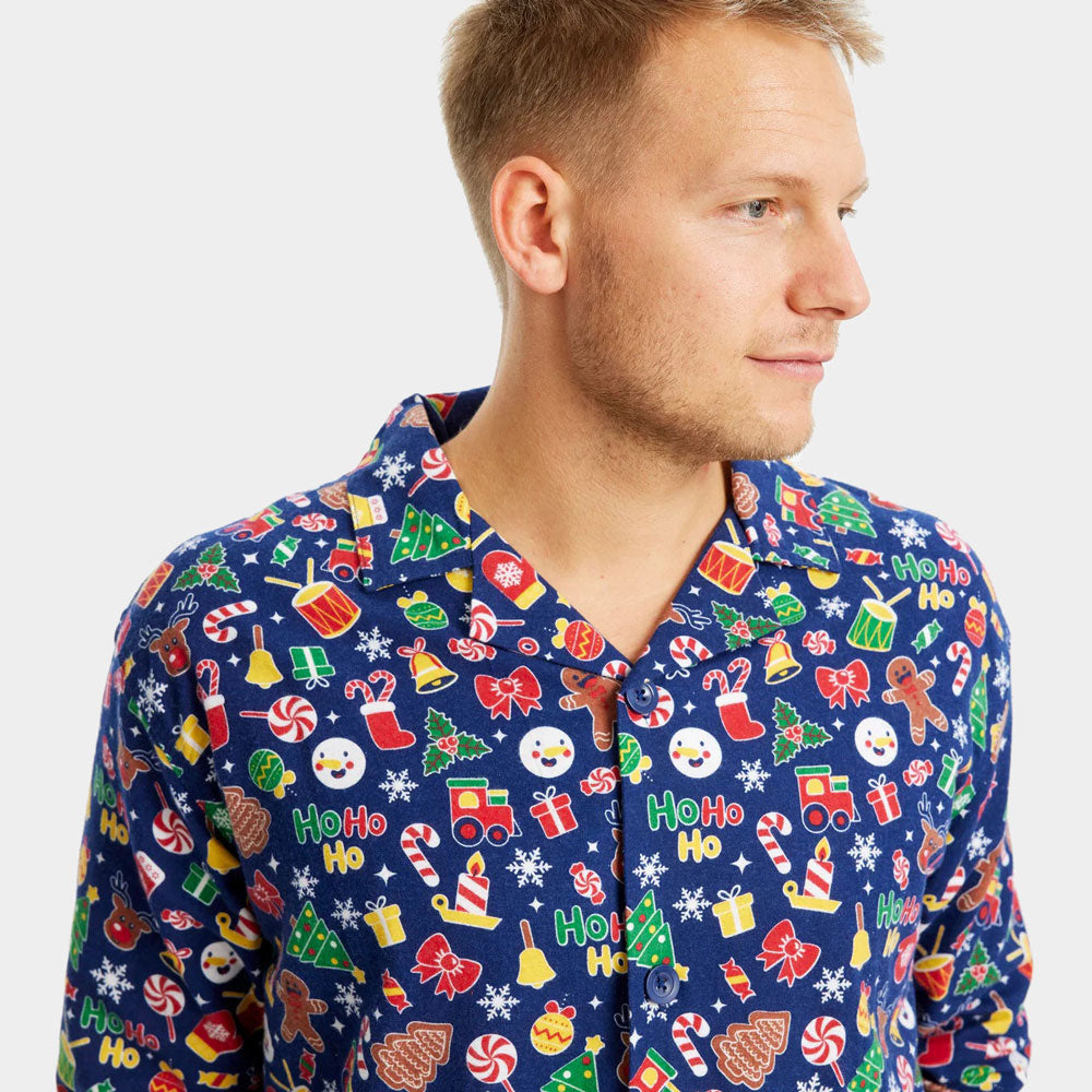 Christmas Dream Blue Christmas Pyjama for Family Mens