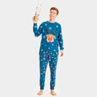 Blue Christmas Pyjama for Men with Rudolph the Reindeer