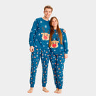 Blue Christmas Pyjama for Women and Men with Rudolph the Reindeer