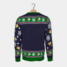 Blue LED light-up Couples Christmas Jumper with Christmas Tree
