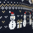 Blue Womens Christmas with Snowmen and Trees Jumper 
