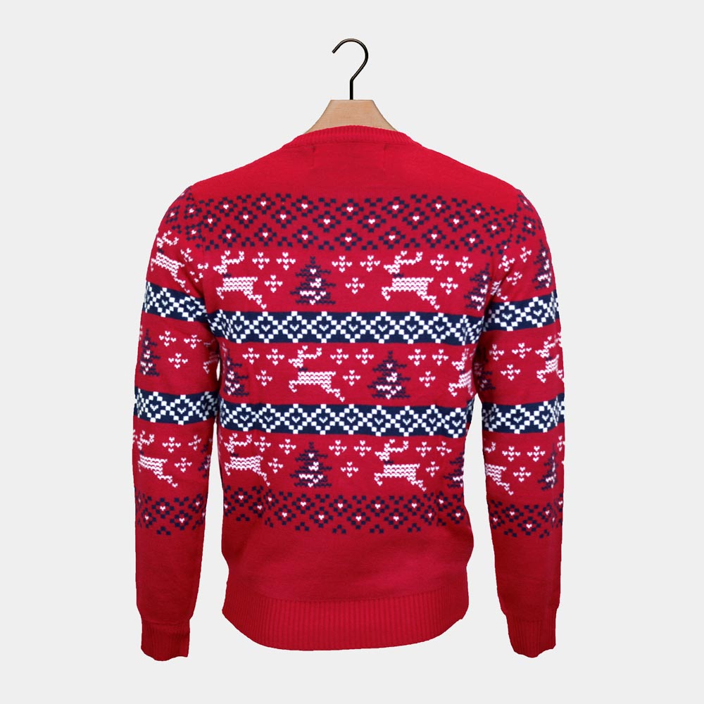 Canada Red Boys and Girls Christmas Jumper back