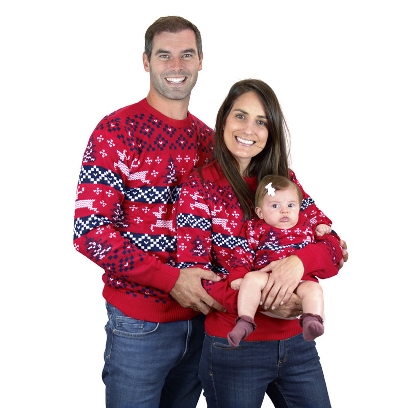 Canada Red Boys and Girls Christmas Jumper family