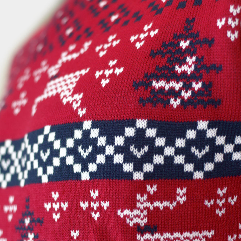 detail Canada Red Couple's Christmas Jumper