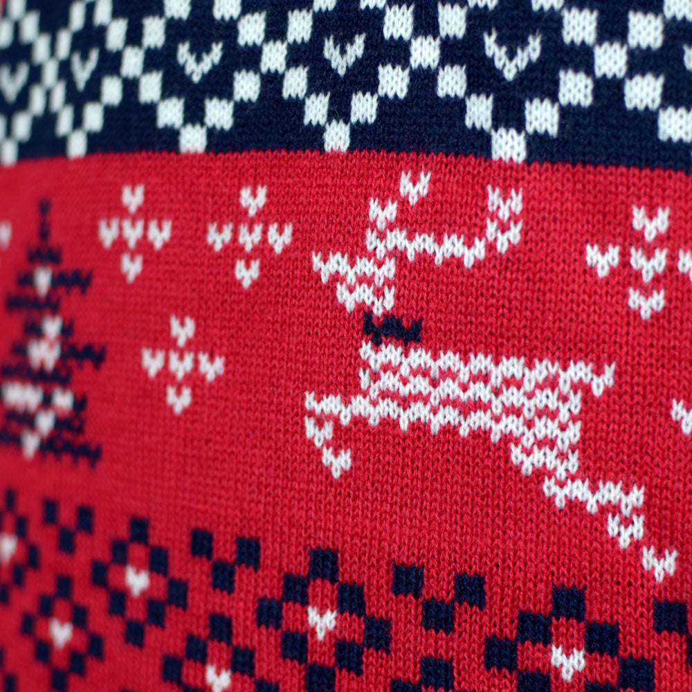 Canada Red Family Christmas Jumper detail