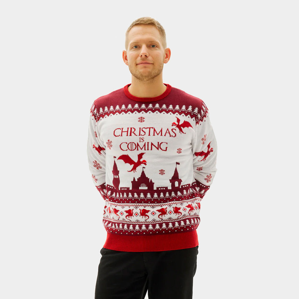 "Christmas is Coming"  Christmas Jumper Men's