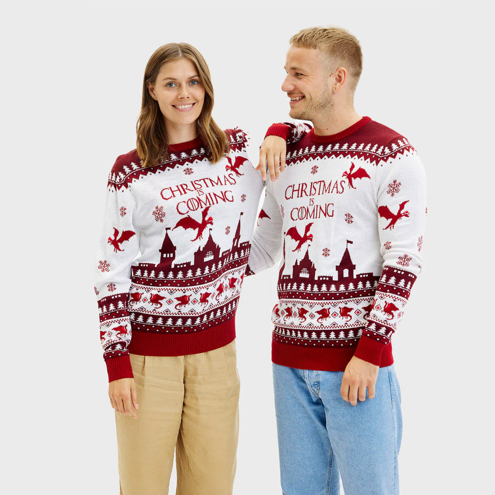 Christmas is Coming Womens and Couples Christmas Jumper
