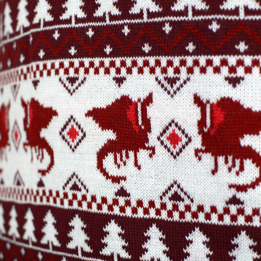 Christmas is Coming Womens Christmas Jumper Dragon
