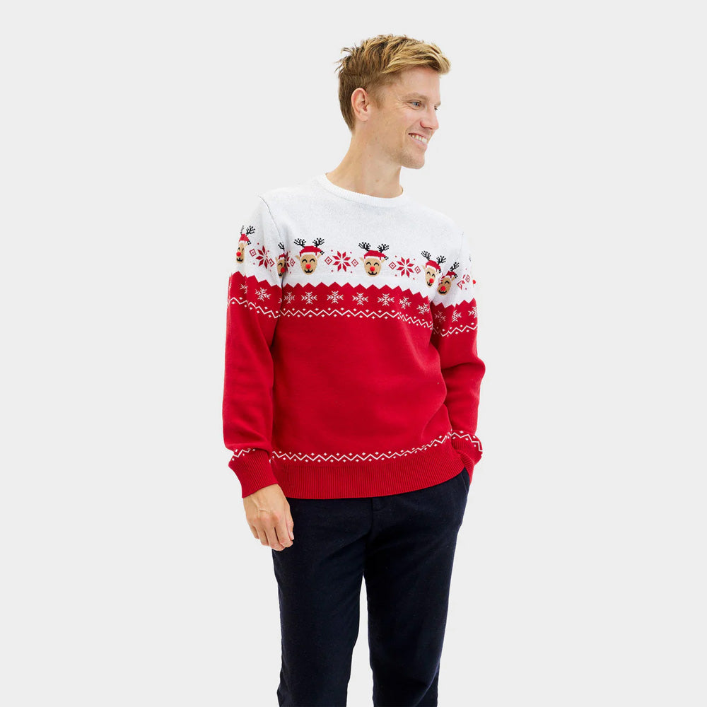 Christmas Jumper Adorable Reindeer Mens 
