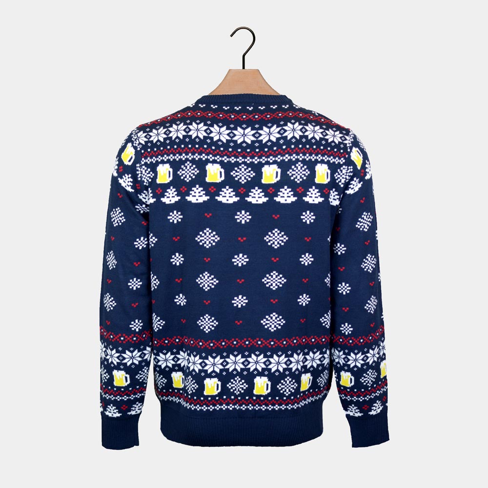 Beer Pocket 3D Couple's Christmas Jumper