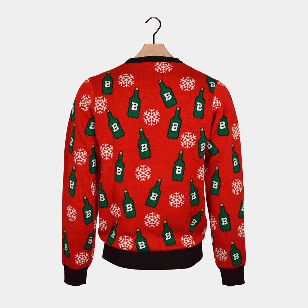 Beer Opener Men's Christmas Jumper with Reindeer