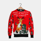 Men's Christmas Jumper with Reindeer Beer Opener