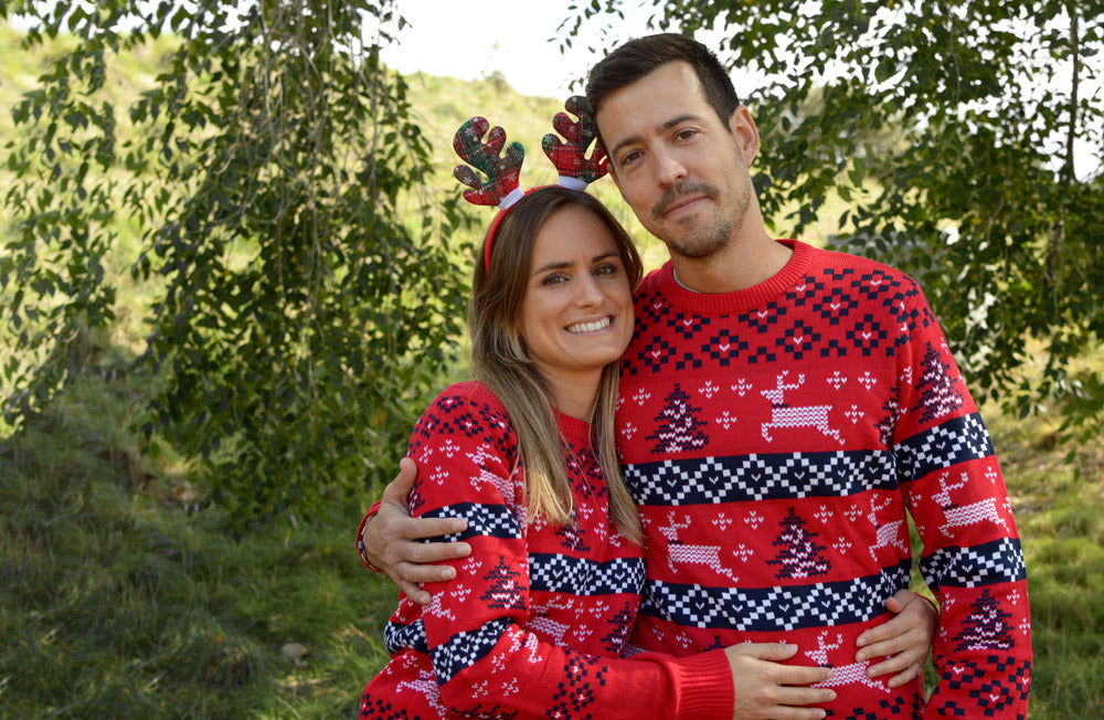 christmas jumpers 2024 about us couple