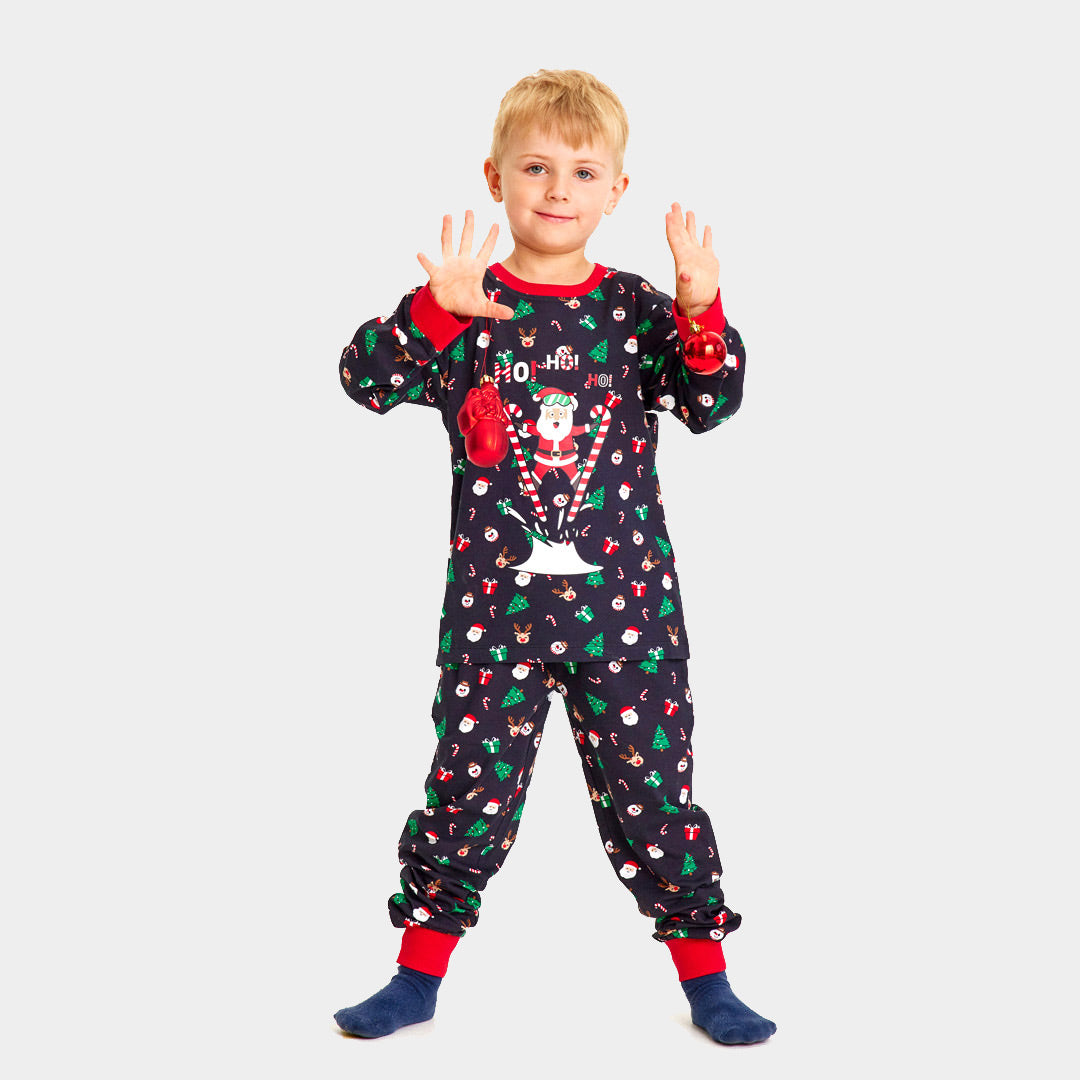 Christmas Pyjama for Children with Skiing Santa